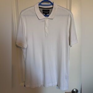 Banana Republic Men's White Polo Shirt “luxury touch” standard fit size M